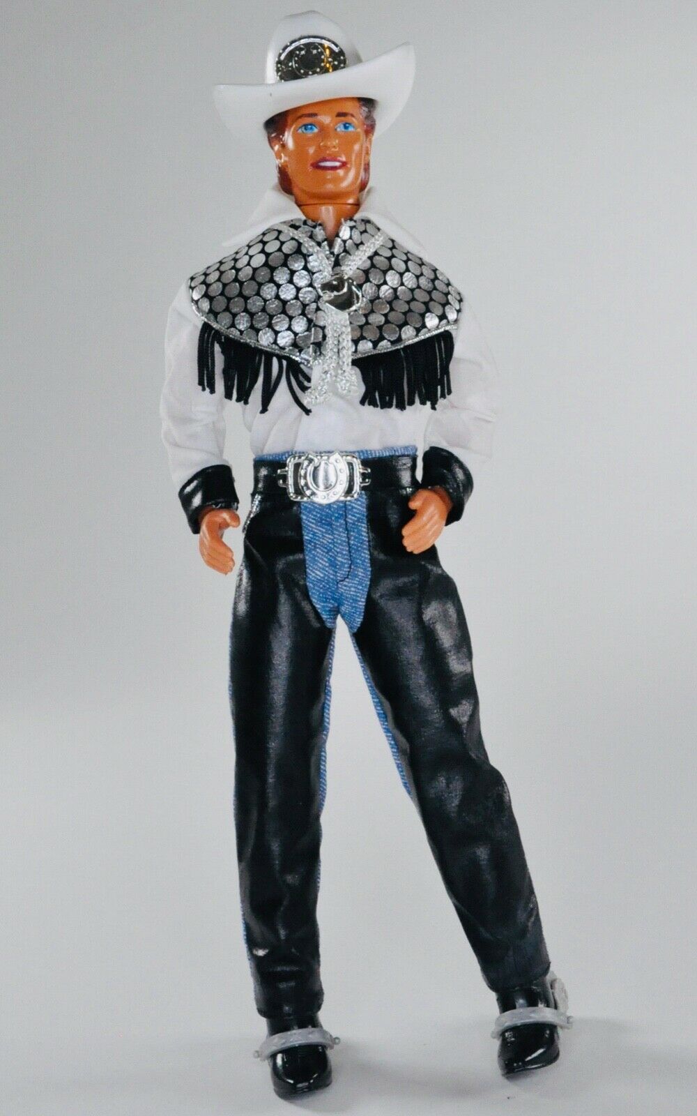1993 Western Stampin' Ken Mattel Barbie Doll W/ Chaps, Shirt, Cowboy Hat & Boots