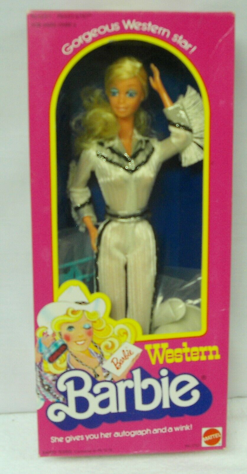 Barbie 1980  * Western Star * -  Nrfb  - Gives Autograph & A Wink! - #1757