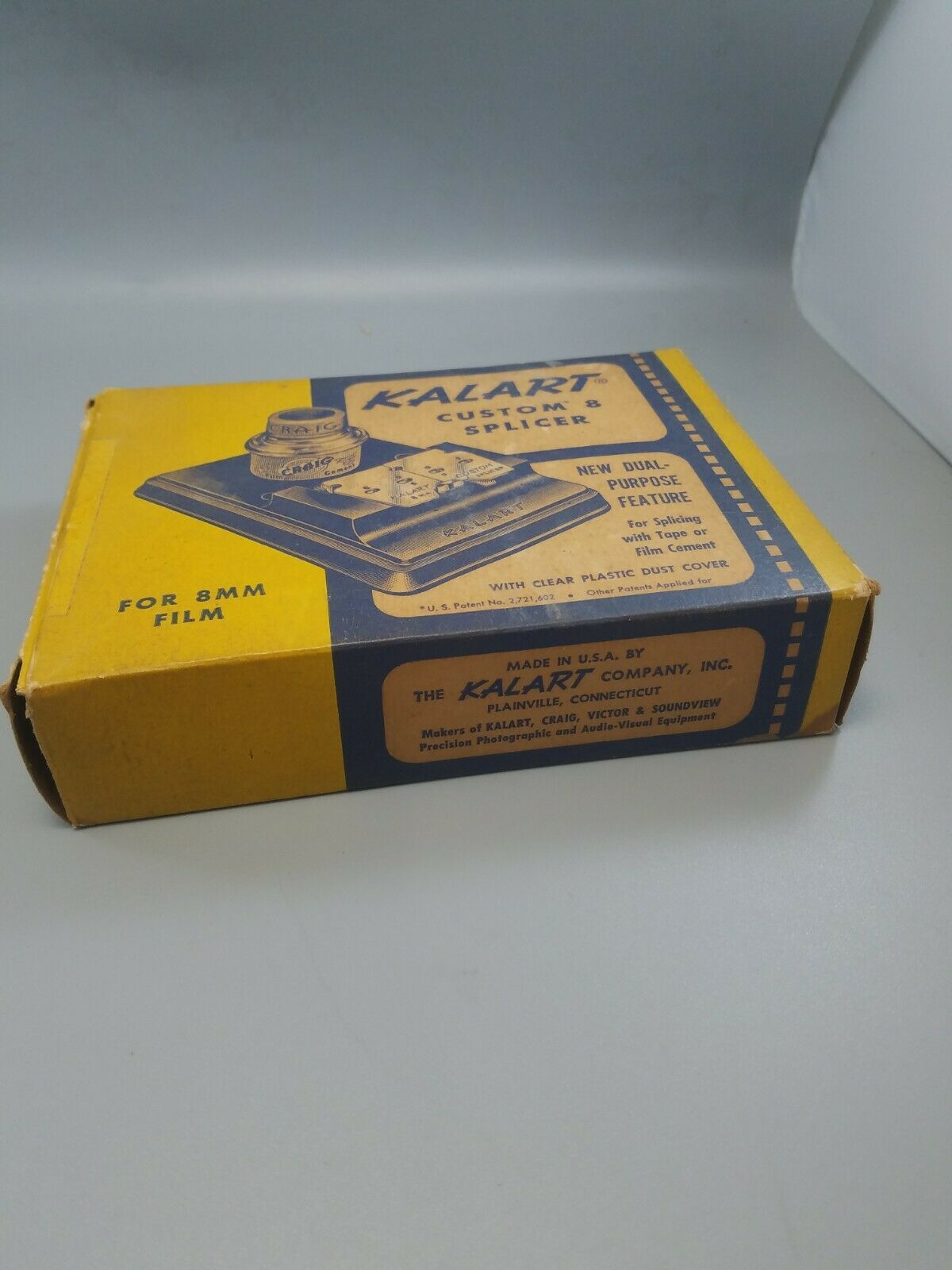 Vintage Kalart Custom 8 Splicer For 8 Mm Film  In Original Box