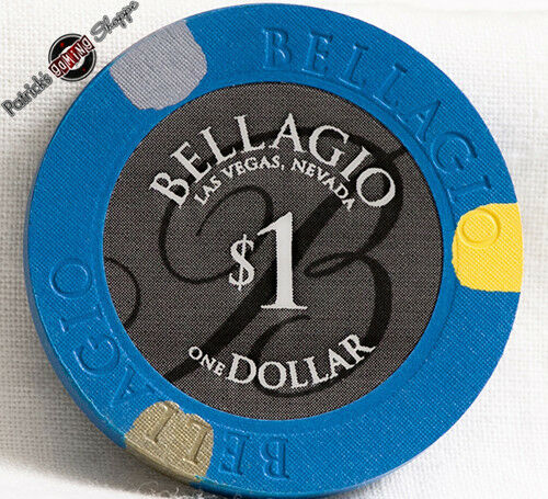 $1 One Dollar Poker Gaming Chip Bellagio Hotel Casino Las Vegas Nevada New