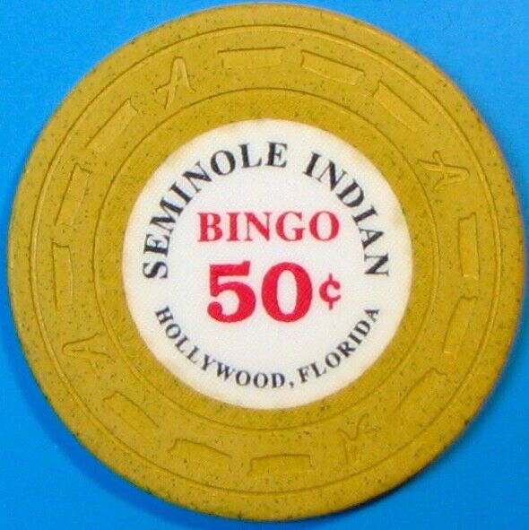 50¢ Casino Chip. Seminole, Hollywood, Fl. T41.