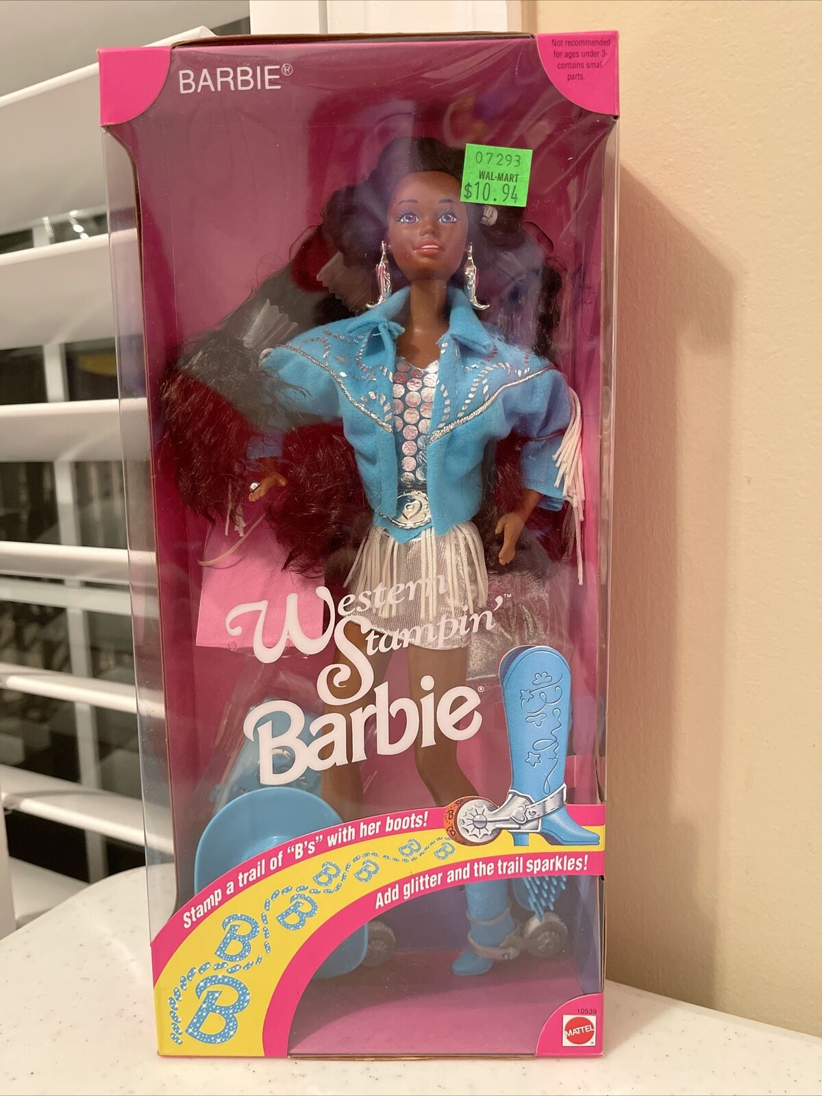 Western Stampin’ Barbie African American 1993 #10539 Nrfb