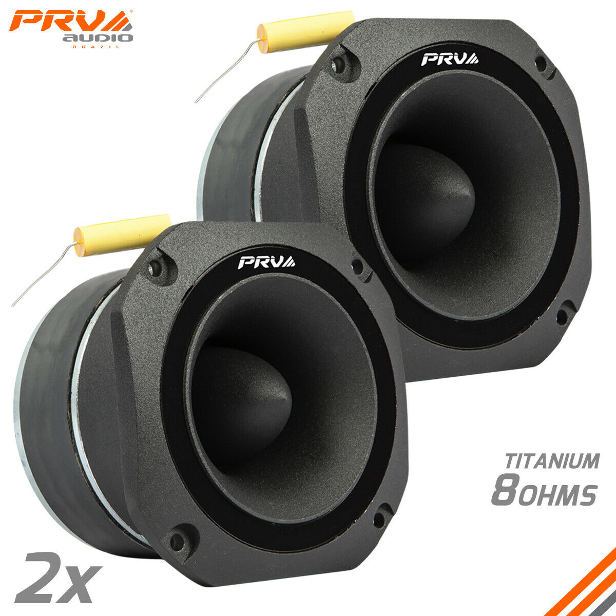2x Prv Audio Tw700ti Bullet 4” Pro Audio Super Tweeters 8 Ohms Titanium 480w