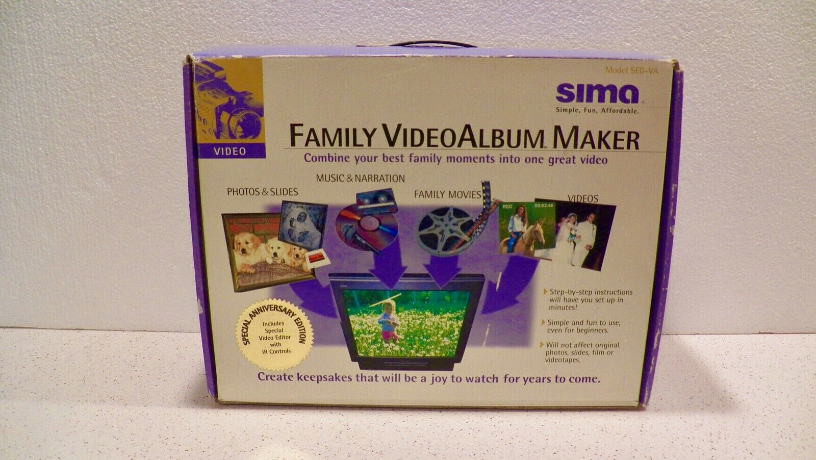 Sima Family Video Album Maker Model Sed-va Special Anniversary Edition / Rare!!!