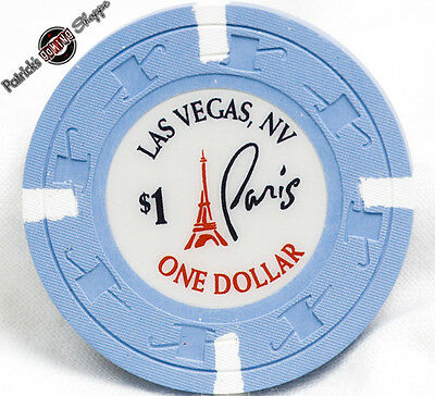 $1 One Dollar Poker Gaming Chip Paris Las Vegas Hotel Casino Resort Nevada 2008
