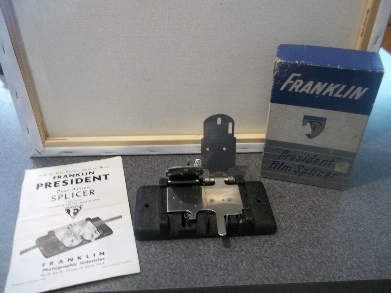 Vintage Franklin President 8mm/16mm Film Splicer W/box And Instructions