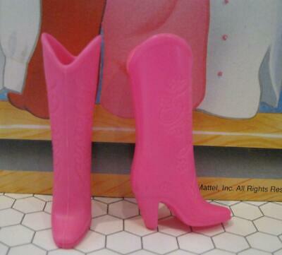Vtg Western Clothes-superstar 80s Barbie/skipper Doll Cowboy Boots Shoe-hot Pink