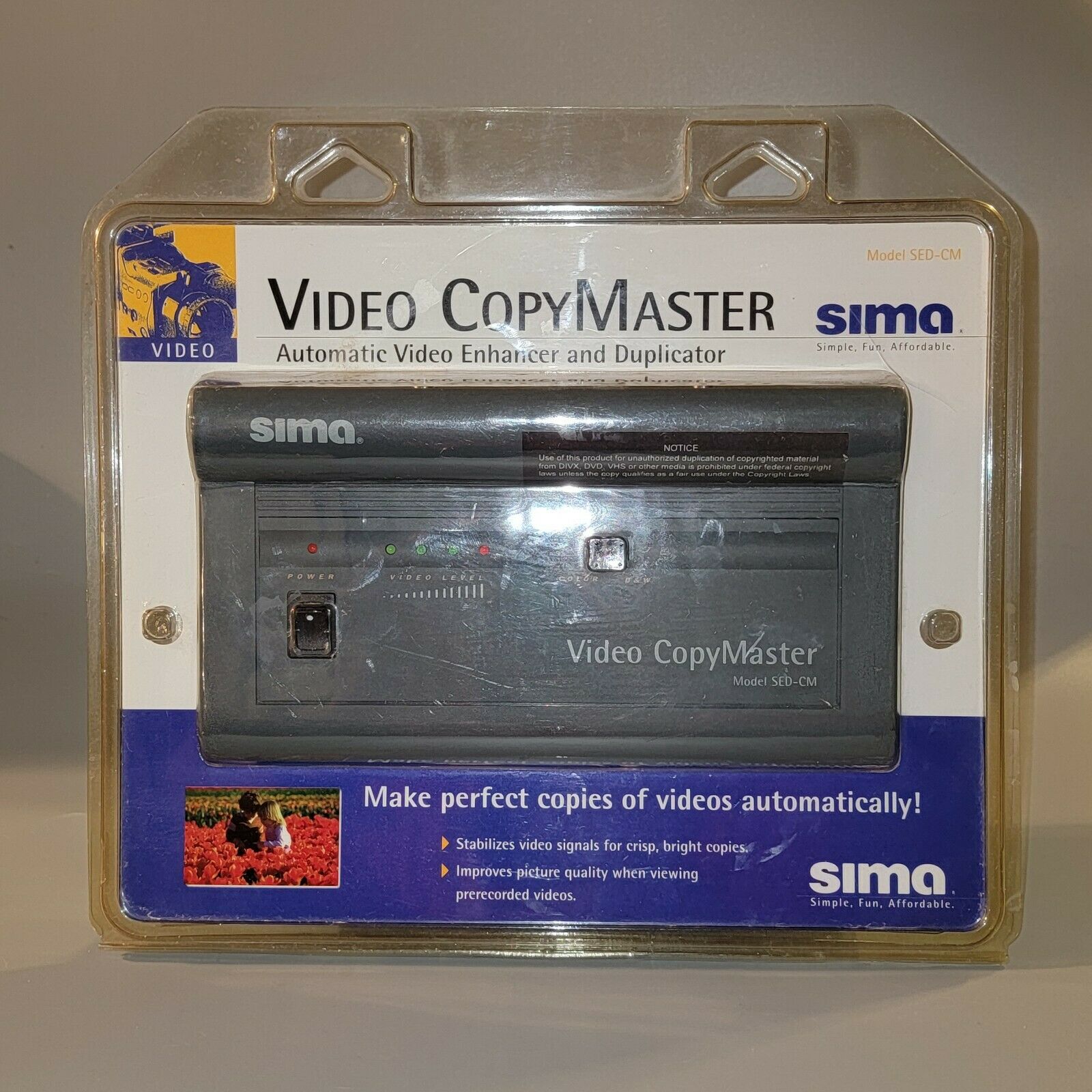Sima Video Copymaster Sed-cm Automatic Video Enhancer And Duplicator *open Box