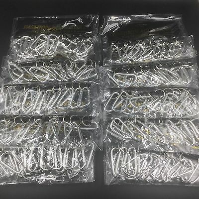 Lot Of 120 Carabiner Spring Belt Clip Key Chain 2 1/8" Aluminum Silver Wholesale