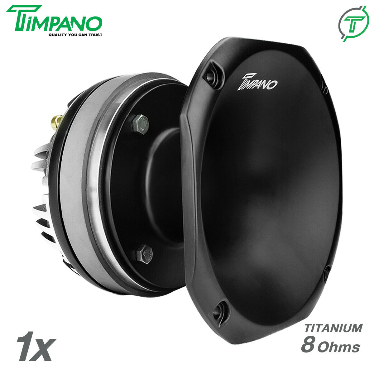 1x Timpano Tpt-dh2000 Slim 2" Compression Driver + Horn - Titanium 8 Ohms 200w