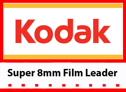 Kodak Super 8mm White/grey Movie Film Leader 50ft Reel
