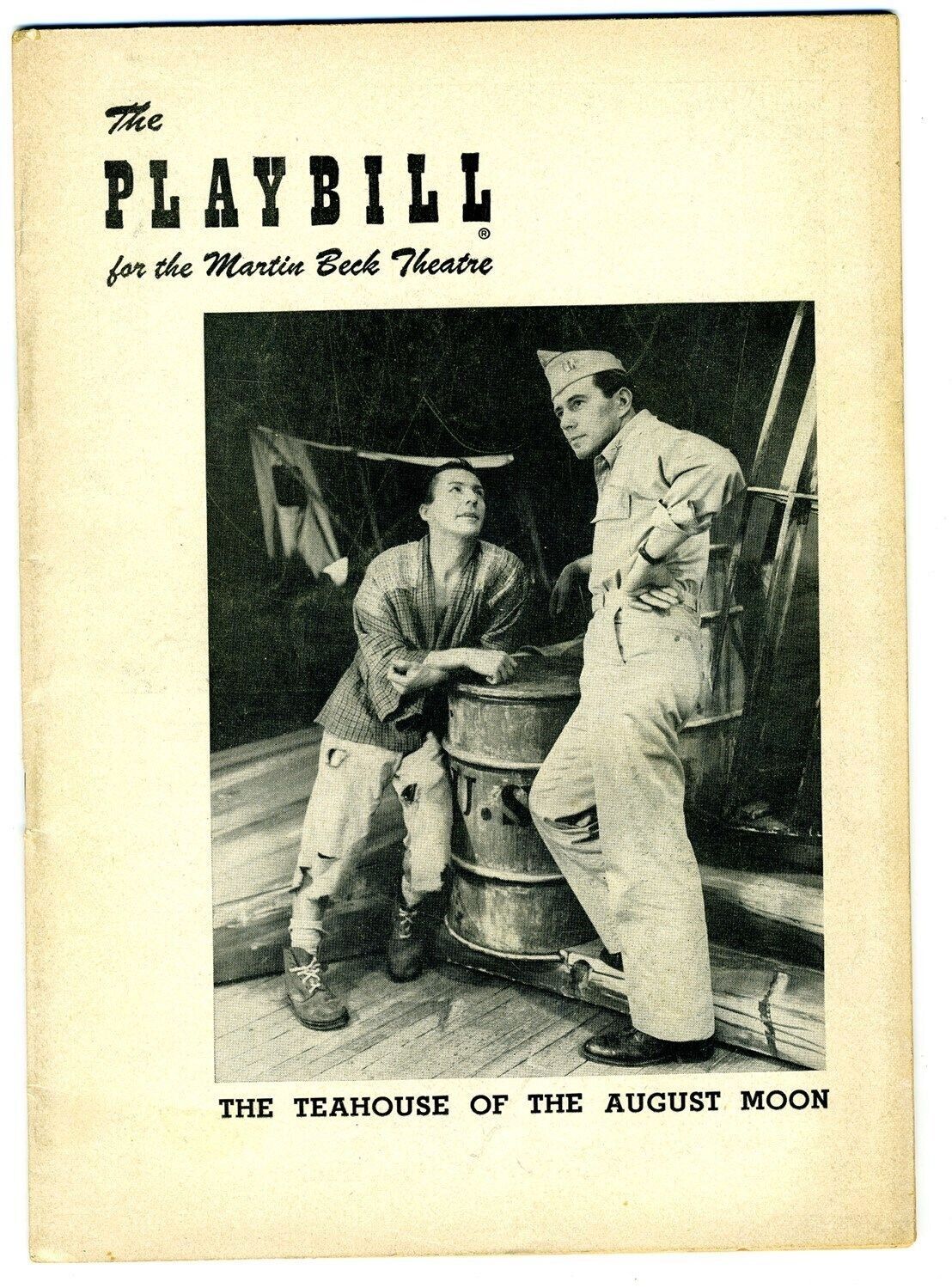 Playbill Teahouse Of The August Moon David Wayne John Forsythe Paul Ford 1954