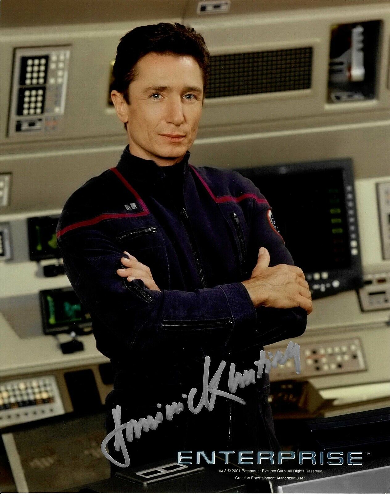 Dominic Keating Signed Star Trek Enterprise Malcolm Reed 8x10 Photo #2