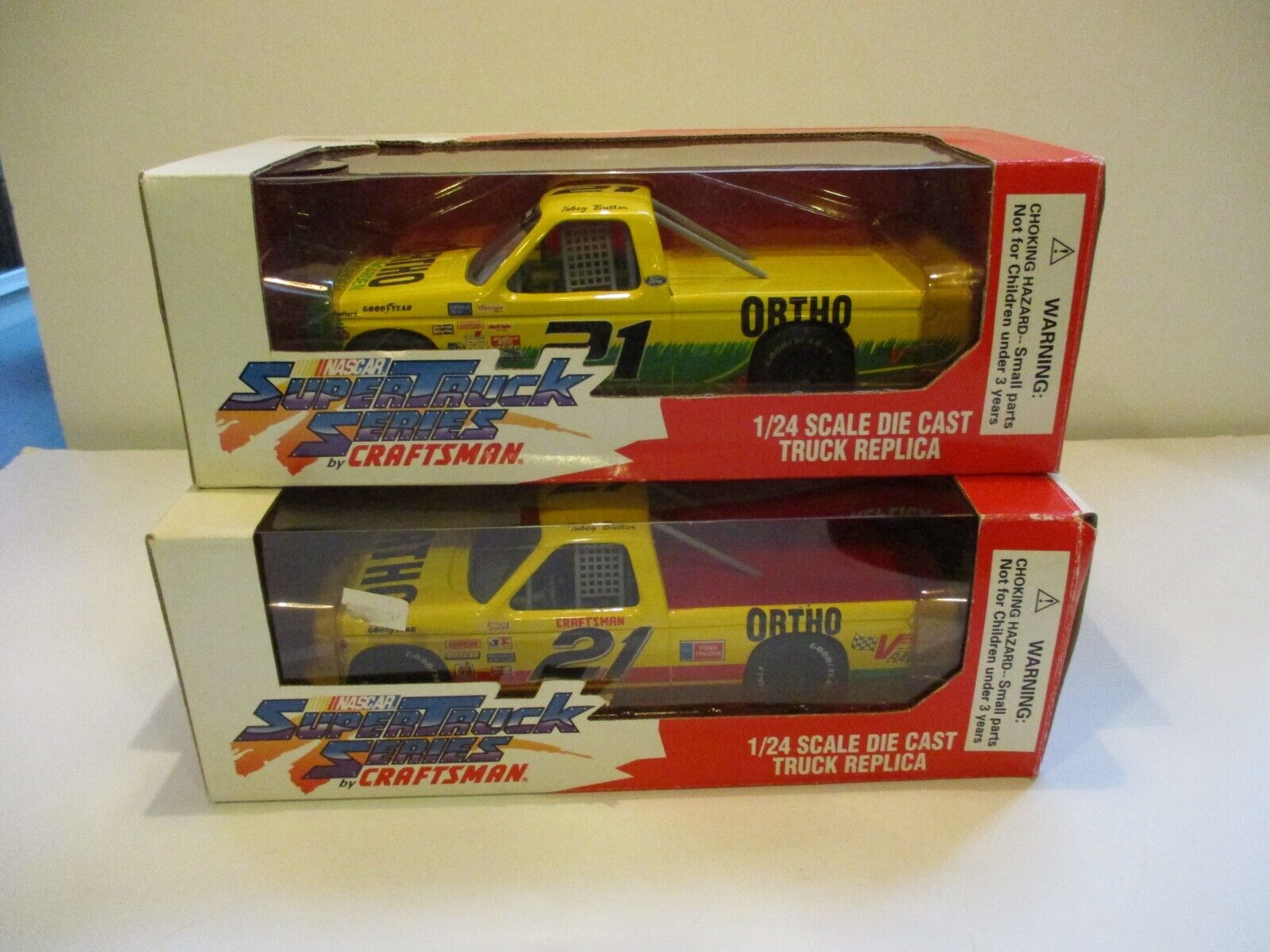 Racing Champions Lot Of 2 #21 Tobey Butler 1995 Ford Pick-up Supertruck 1/24 Nib
