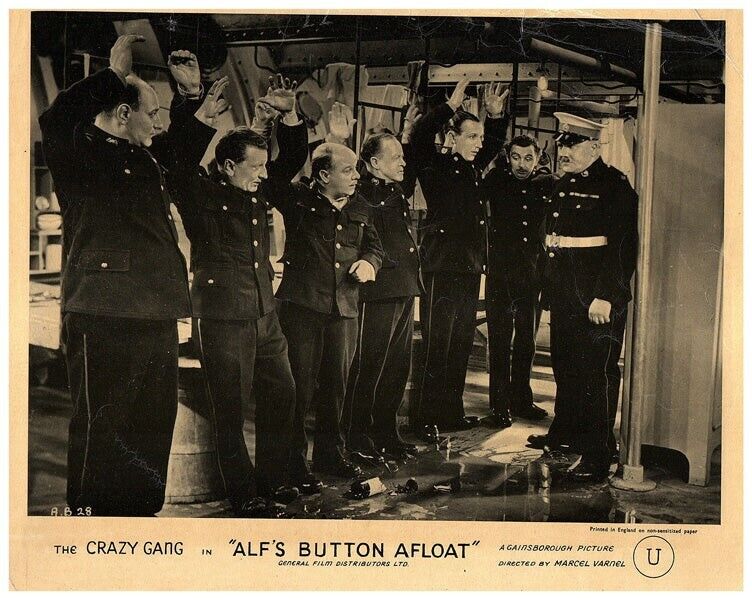 Alf's Button Afloat 1938 Original British Lobby Card The Crazy Gang Classic Rare