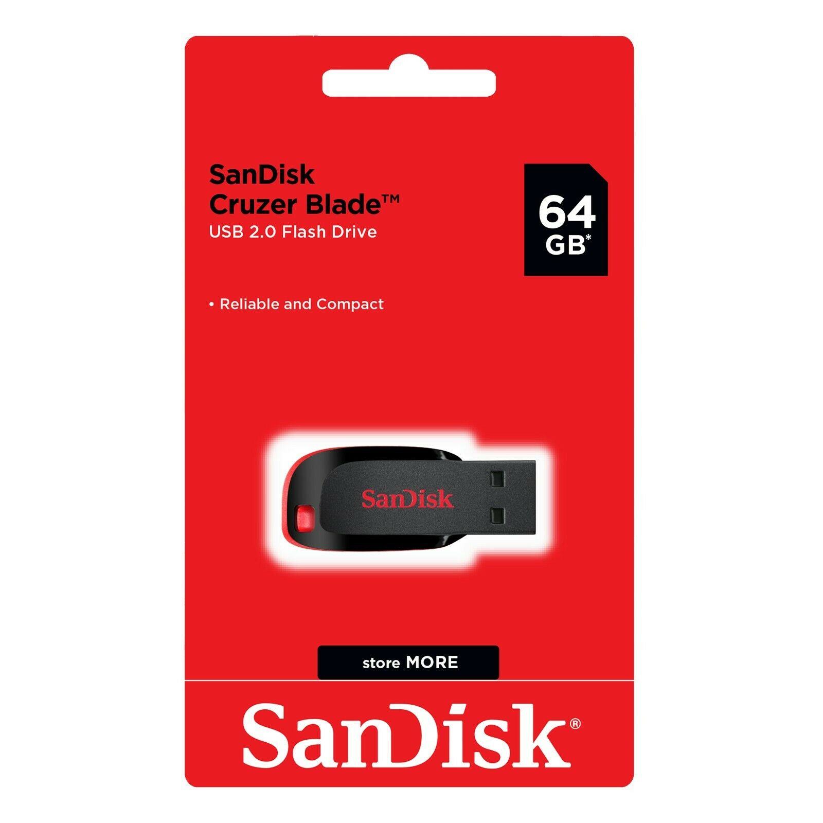 Sandisk 64gb Cruzer Blade Usb 2.0  Flash Drive Thumb Pen Drive Usb Stick - Black