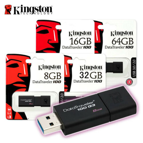 Kingston Dt100g3 8gb 16gb 32gb 64gb Data Traveler 100 G3 Usb 3.0 Flash Pen Drive