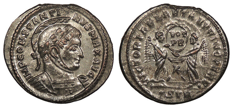 Constantine I 307-337 A.d. Follis Ef Victoriae Laetae Princ Perp #ac75792