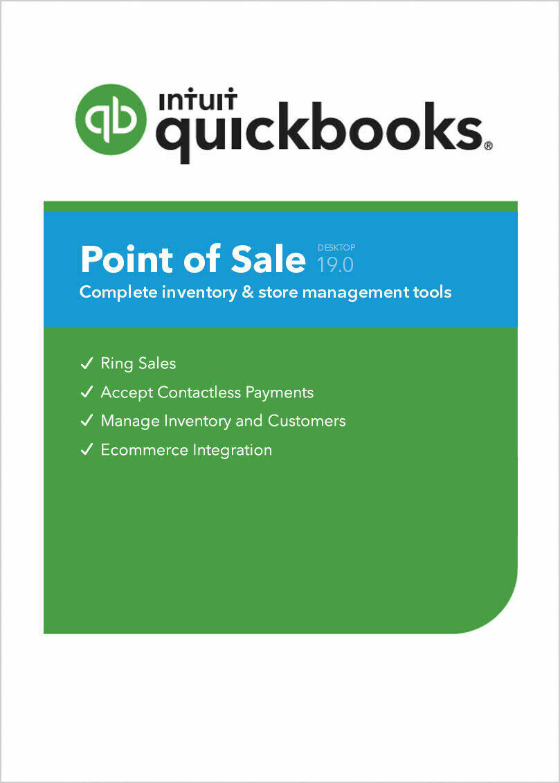 New!! Quickbooks Pos V19 Multi Store Additional User -free Contactless Pin Pad*