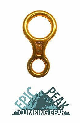 Epic Peak Large Figure 8 Belay Device Descender For Climbing With Free Decal
