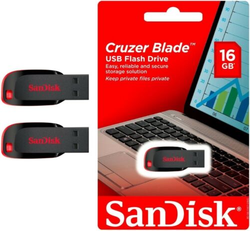 Sandisk 16gb X2= 32gb Cruzer Blade Usb Flash Drive Thumb Pen Memory Stick Sdcz50